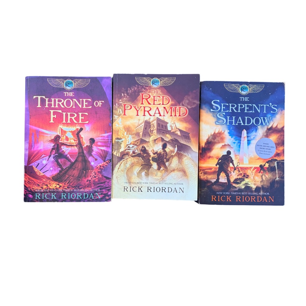 Rick Riordan The Kane Chronicles Trilogy Paperback Book Set 1-3 Egyptian Fantasy